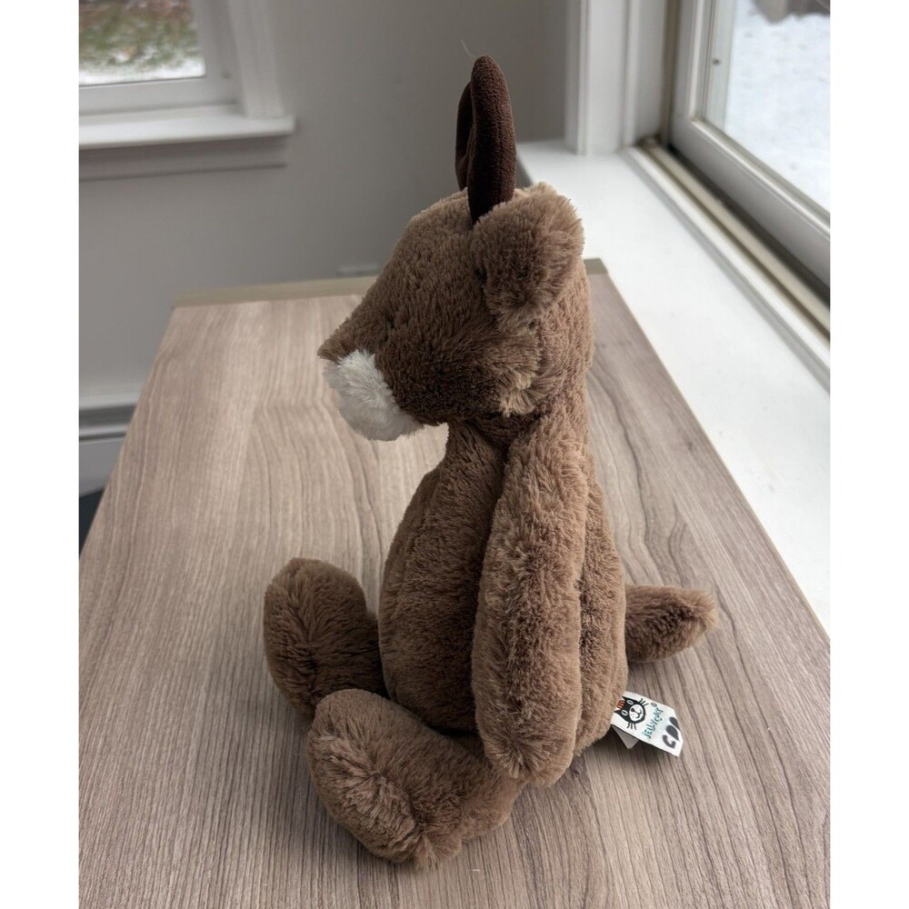 Jellycat Bashful Reindeer Brown & White Plush Stuffed Animal Retired Medium CPA - Picture 4 of 10